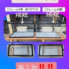 中古水槽　60cmフレーム水槽·フレーム水槽曲げガラス