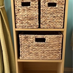 カラーボックス&カゴ3個【引き取り希望】