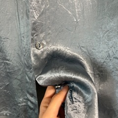 moussy マウジー セットアップ サテン ブルー シャツ テロテロの画像