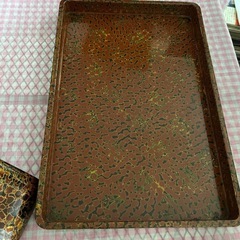 津軽塗り(三段重、角長盆)セット
の画像
