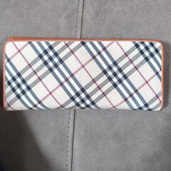 BURBERRY＊二つ折り財布 オレンジチェック BURBERRYチェックの画像