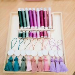 【世田谷区】日本刺繍のタッセルチャーム作り🌸の画像
