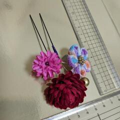 お話中です　成人式　和装　髪飾りの画像