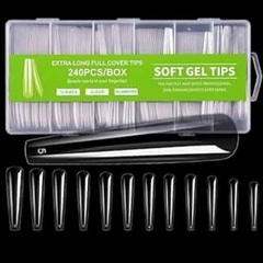 ロングネイルチップ クリアの画像