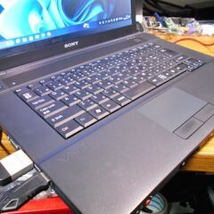 ノートパソコン VAIO Windows11 24H2 CPU i7-620M メモリ8GB SSD120GBの画像