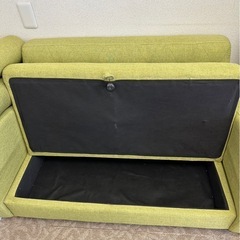 2人掛けソファ　グリーンの画像