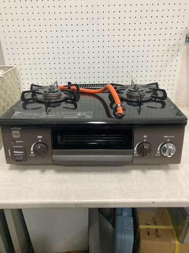 【D-385】パロマ ガスコンロ IC-S37BM-L 中古 激安 一人暮らし LPガス