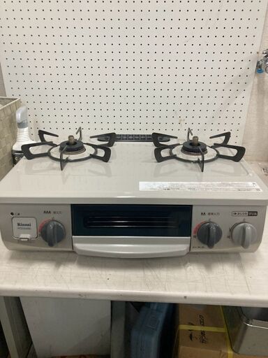 【D-386】リンナイ bガスコンロ RTE564BEL 中古 激安 一人暮らし LPガス