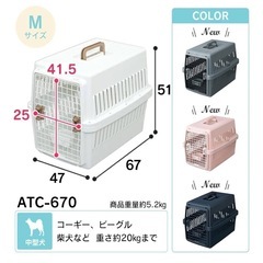 ペットキャリー　中型犬用の画像