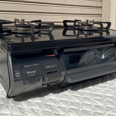 A386◆リンナイ都市ガス用ガスコンロRTE597BKL 左強火力の画像