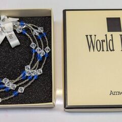 ☆ロングネックレス　ブルー　未使用品の画像