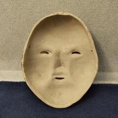陶器製お面  おかめの画像