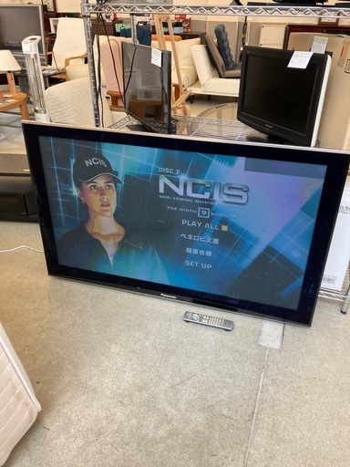 K2503-404 Panasonic 液晶プラズマテレビ VIERA TH-P50V1 2009年製　50インチ 動作確認済み リモコン付き スタンド無し キズ汚れ有り