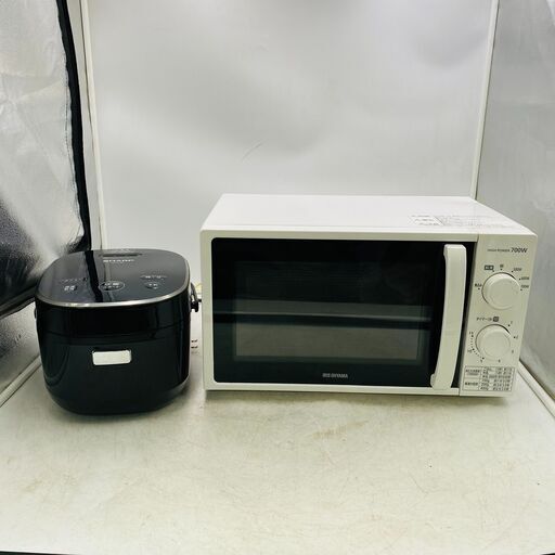 【❗️✨️セット販売✨️❗️】アイリス電子レンジ・SHARP炊飯器✨️お得な家電2点セット✨️便利＆コンパクトな組み合わせ❗️