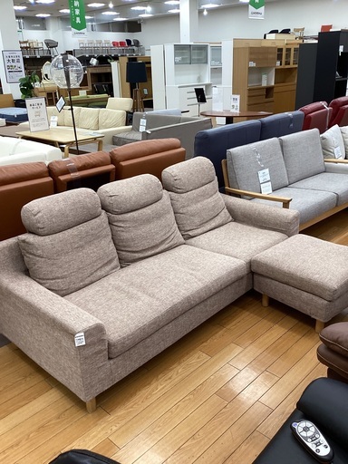 【トレファクマーケット久喜店】TERASOH　オットマン付きカウチソファー