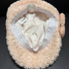 薄ピンクリボン帽子　52cmの画像