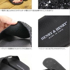 HENRY&HENRY レディースサンダル フラット 39/40の画像