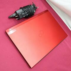 【☆美品☆】人気の赤色！ Webカメラ pc  ノートパソコン SSD
128GB Bluetoothあり　持ち運びに便利な13.3型!!
の画像
