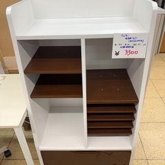 ミッキー収納ラック ホワイト×ブラウン ランドセルラック