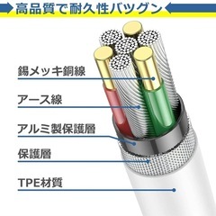 【２点セット】 C to C 1.5ｍ ケーブル 100W PD対応 急速充電 Power Delivery USB3.1 高速データ転送 Type-C to Type-C スマホ タブレット iphone android MacBookの画像