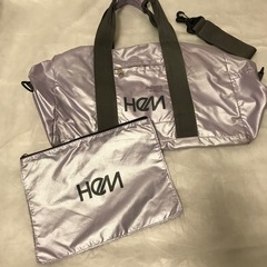 【お譲り先決定】HeM ボストンバッグ　ポーチ付きの画像