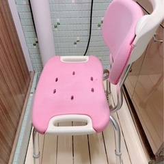 【7月までお値下7500円▶︎6540】やわらか シャワーチェア　ワイド　介護用　Richel リッチェル お風呂 椅子 ピンク の画像