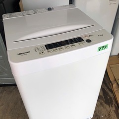 NO 977 🌈福岡市内配送設置無料✨🌈洗濯機 縦型 一人暮らし 5.5kg 簡易乾燥機能付洗濯機 ハイセンス Hisense HW-K55E コンパクト シンプル 時短機能付 予約機能付 新生活 一人暮らし 単身　2021年の画像