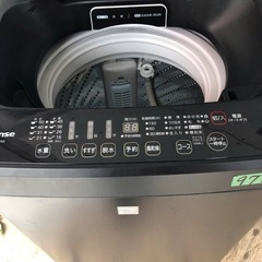 NO 978 🌈福岡市内配送設置無料✨🌈Hisense/ハイセンス■全自動洗濯機 5.5kg HW-G55E7KK マットブラック 2020年製の画像