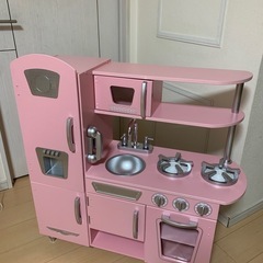 【最終値下げ】KidKraftVintageKitchenキッドクラフト キッチン ピンクの画像