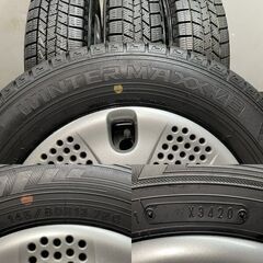 【DUNLOP WINTER MAXX WM03 145/80R13】スタッドレス【SUZUKI 純正ホイール 13インチ 4J4HPCD100】20年製 スペーシア ワゴンR等　(MTR346) クレジットカード QRコード決済可能の画像