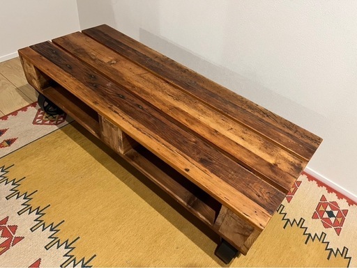 ※値下げ中※Johnson Storeで購入！車輪付き天然木ローテーブル