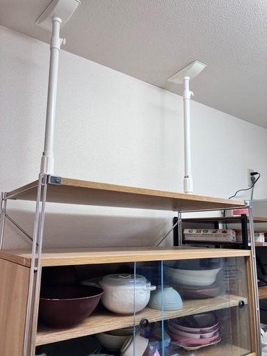 取付無料！無印良品 ステンレスユニットシェルフ オーク材 北欧風カップボード✨ 取付無料！無印良品 ステンレスユニットシェルフ オーク材 北欧