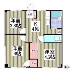 🔆フリーレント物件🔆初期費用5万円パック(仲手別)！フリーレント1ヶ月！ 角部屋！ 駐車場1台税別2,000円（先着順）！ - 本庄市