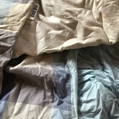 ★布団カバーと枕カバー★水色のパターンがかわいぃです★の画像