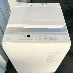 美品■東芝 7.0kg 洗濯機 AW-7GM2 2023年製■TOSHIBA 2～3人用縦型洗濯機 おふろ水ポンプ付き■Wシャワー洗浄 部屋干しモード スピードコースの画像