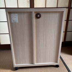美品　一人暮らし　白井産業 カウンターワゴン 食器棚 レンジ台の画像