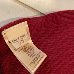 ディーゼル　赤　茶色、マフラー、ロゴ、ユニセックス　メンズ、レディース　小物の画像