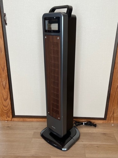 タワーファン デジタル液晶 AFT-815W 木目調 リモコン有
