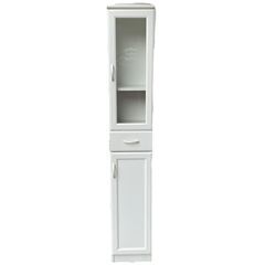 【決まりました】白井産業 食器棚 キッチン収納 カップボード ホワイト CEC-1830DGH セシルナの画像
