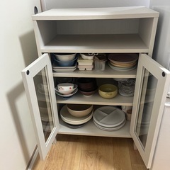 【4月3日まで受付】食器棚　キャビネット　ひとり暮らし　ふたり暮らし　の画像