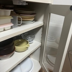 【4月3日まで受付】食器棚　キャビネット　ひとり暮らし　ふたり暮らし　の画像