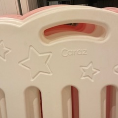 Caraz ベビーサークル ピンク ホワイト【白3枚ピンク4枚】の画像