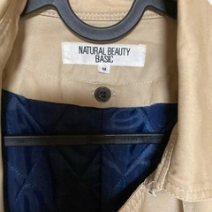 NATURAL BEAUTY BASIC ベージュ トレンチコート Mの画像