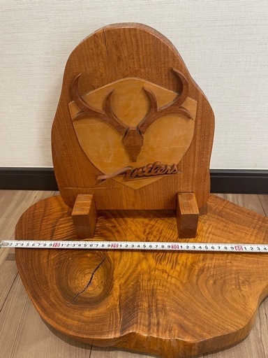 鹿島アントラーズ　木製の置き物　手作り　非公式グッズ 鹿島アントラーズ 木製の置き物 手作り 非公式グッズ