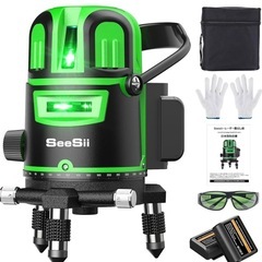 レーザー墨出し器 5ライン グリーン 水平器 墨出し　レーザー 充電式 自動補正の画像