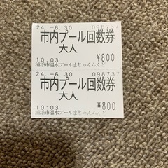 まじゅんらんど　プール　チケット　大人2枚