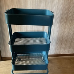 イケアのワゴン３台　ロースコグ　紺色と水色