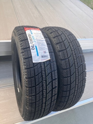 新品  155/65R13 155/65-13 ナンカン 13インチホイール用　スタッドレスタイヤ 2本　ワゴンR アルト　ミラ　ライフ　ゼストスパーク　モコ