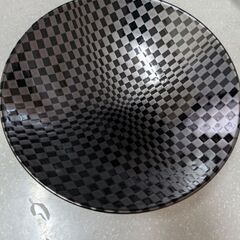 【未使用】愛陶 きらめき ペアボウル 市松模様のモダンデザイン の画像