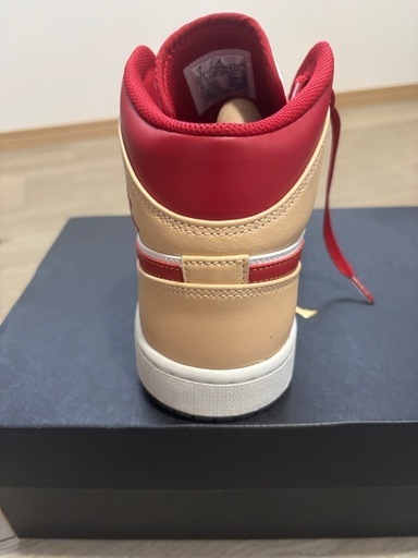 Nike Air Jordan 1 Mid 'Beige/CardinalRed